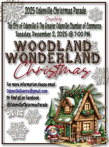 2025 Odenville Christmas Parade – “Woodland Wonderland Christmas” Get ready for one of the most magical nights of the year - December 2 - 7p.