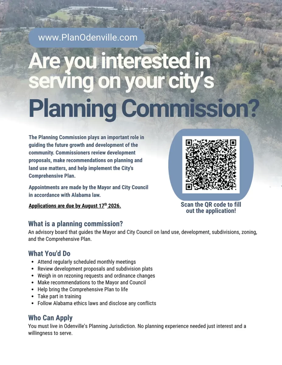 Are You Interested in Serving on the City's Planning Commission? What is a Planning Commission for the City of Odenville?