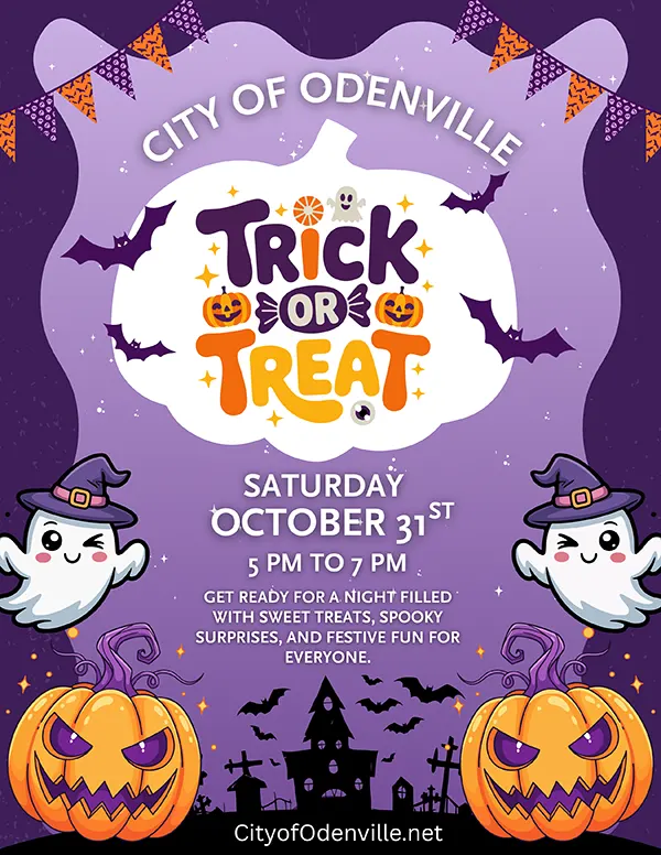 Odenville Downtown Trunk or Treat Set for Halloween Night! A Fun, Safe Family Event and Great Opportunity for Local Businesses,